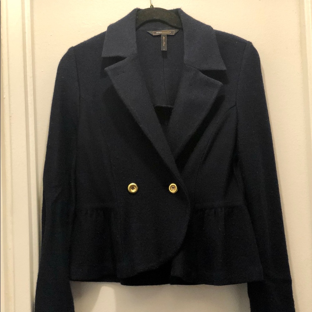 BCBG navy blue wool blazer